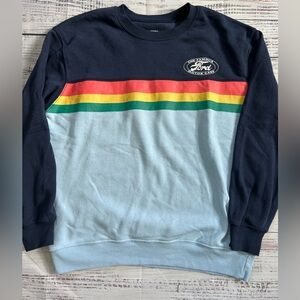 Ford Navy and Light‎ Blue Sweatshirt with Rainbow Stripes